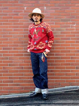 Polo Country ポロカントリー のニット セーターを使ったメンズ人気ファッションコーディネート Wear