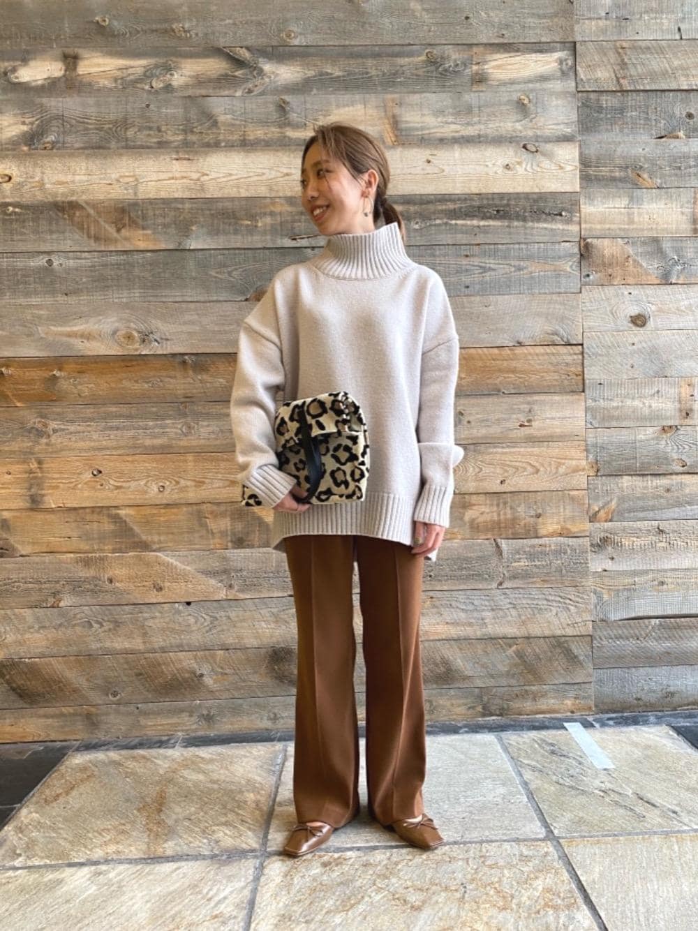 【美品】BEAUTY&YOUTH スクエアステッチバレエシューズ レザー BEAUTY&YOUTH UNITED ARROWS（ビューティーアンドユース