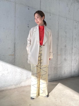 「ARRUM（アールム）のアイテム（サンダル）」を使った、AISU　NARUMIさん（レディース・155cm）の春コーディネート