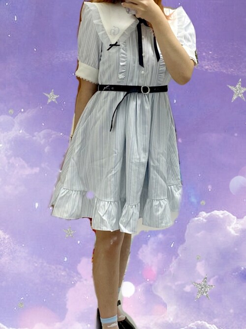 ななみ 夢展望 Dearmyloveの短款洋裝を使ったコーディネート Wear