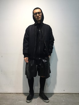 「MIDWEST（ミッドウエスト）のアイテム」を使った、一政さん（メンズ・170cm）の冬コーディネート