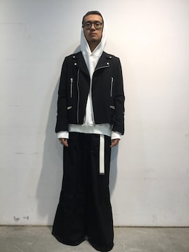 「MIDWEST（ミッドウエスト）のアイテム」を使った、一政さん（メンズ・170cm）の冬コーディネート