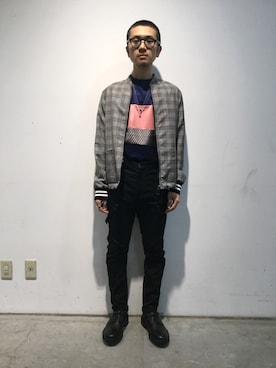 「LANVIN Paris（ランバンパリ）のアイテム」を使った、一政さん（メンズ・170cm）の冬コーディネート