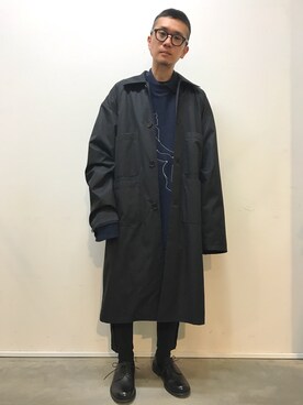 「DRESSEDUNDRESSED（ドレスドアンドレスド）のアイテム（ジャケット/アウター）」を使った、一政さん（メンズ・170cm）の冬コーディネート