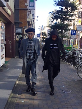 「DISCOVERED（ディスカバード）のアイテム（パンツ）」を使った、一政さん（メンズ・170cm）の冬コーディネート