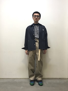 「FRED PERRY」｜一政さん（メンズ・170cm）の春コーディネート