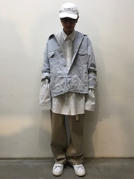 「DRESSEDUNDRESSED（ドレスドアンドレスド）のアイテム（ジャケット/アウター）」を使った、一政さん（メンズ・170cm）の春コーディネート