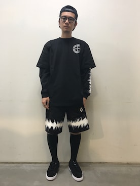 「MARCELO BURLON（マルセロ・バーロン）のアイテム」を使った、一政さん（メンズ・170cm）の春コーディネート