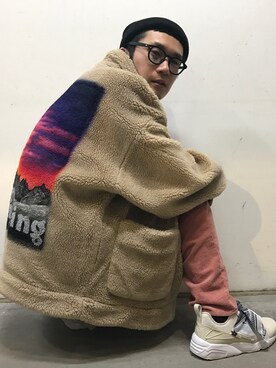 「doublet（ダブレット）のアイテム（ブルゾン）」を使った、一政さん（メンズ・170cm）の春コーディネート