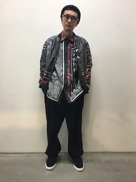 「yoshiokubo（ヨシオクボ）のアイテム」を使った、一政さん（メンズ・170cm）の春コーディネート