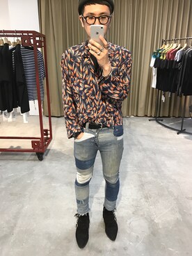 「VINTI ANDREWS（ヴィンティアンドリュース）のアイテム」を使った、一政さん（メンズ・170cm）の春コーディネート