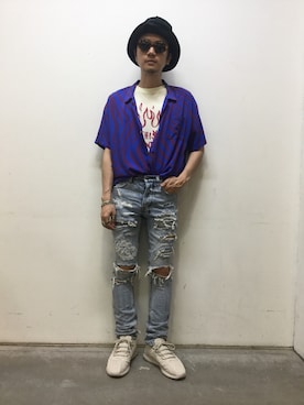 「KSUBI（スビ）のアイテム」を使った、一政さん（メンズ・170cm）の春コーディネート