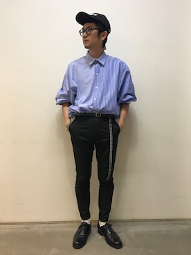 「DRESSEDUNDRESSED（ドレスドアンドレスド）のアイテム」を使った、一政さん（メンズ・170cm）の春コーディネート