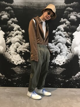 「adsr」｜「アイテム（ブルゾン）」を使った、一政さん（メンズ・170cm）の夏コーディネート