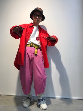 「AMBUSH（アンブッシュ）のアイテム」を使った、一政さん（メンズ・170cm）の夏コーディネート