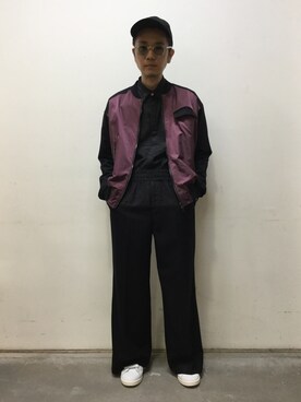 「liberum（リベルム）のアイテム（パンツ）」を使った、一政さん（メンズ・170cm）の夏コーディネート