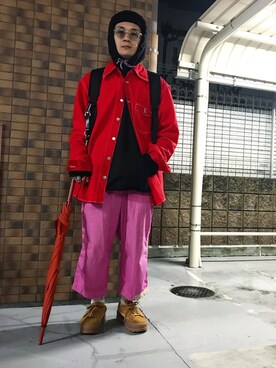 「AMBUSH（アンブッシュ）のアイテム」を使った、一政さん（メンズ・170cm）の秋コーディネート