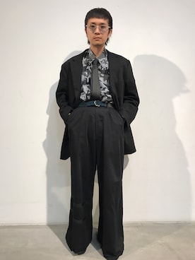 「RAF SIMONS（ラフシモンズ）のアイテム（ジャケット/アウター）」を使った、一政さん（メンズ・170cm）の秋コーディネート