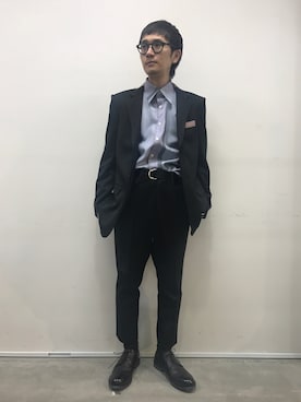 「liberum（リベルム）のアイテム（ジャケット/アウター）」を使った、一政さん（メンズ・170cm）の冬コーディネート