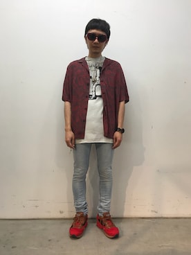 「KSUBI（スビ）のアイテム」を使った、一政さん（メンズ・170cm）の春コーディネート