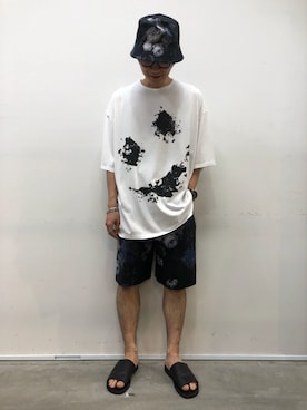 「LAD MUSICIAN（ラッドミュージシャン）のアイテム（帽子）」を使った、一政さん（メンズ・170cm）の春コーディネート