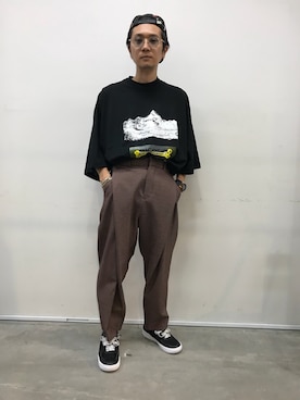 「yoshiokubo（ヨシオクボ）のアイテム」を使った、一政さん（メンズ・170cm）の夏コーディネート