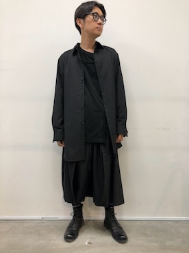 「Yohji Yamamoto（ヨウジヤマモト）のアイテム（その他アウター）」を使った、一政さん（メンズ・170cm）の夏コーディネート