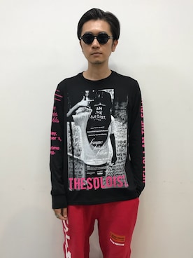 「TAKAHIROMIYASHITATheSoloIst.（タカヒロミヤシタザソロイスト）のアイテム（トップス）」を使った、一政さん（メンズ・170cm）の秋コーディネート