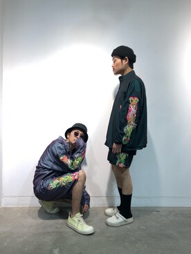 「doublet（ダブレット）のアイテム（トップス）」を使った、一政さん（メンズ・170cm）の冬コーディネート