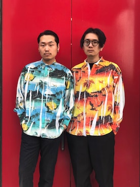 「doublet（ダブレット）のアイテム（トップス）」を使った、一政さん（メンズ・170cm）の春コーディネート