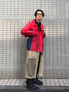「TOGA（トーガ）のアイテム」を使った、一政さん（メンズ・170cm）の春コーディネート