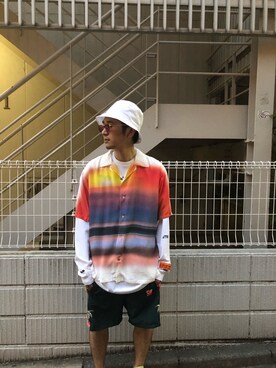 「doublet（ダブレット）のアイテム（パンツ）」を使った、一政さん（メンズ・170cm）の春コーディネート