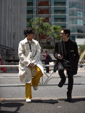 「RAF SIMONS（ラフシモンズ）のアイテム（ジャケット/アウター）」を使った、一政さん（メンズ・170cm）の春コーディネート