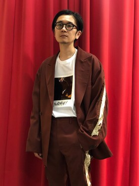 「doublet（ダブレット）のアイテム（Tシャツ/カットソー）」を使った、一政さん（メンズ・170cm）の夏コーディネート