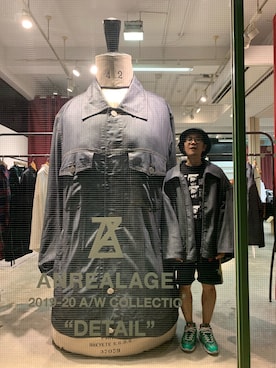 「ANREALAGE（アンリアレイジ）のアイテム」を使った、一政さん（メンズ・170cm）の夏コーディネート