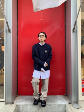 「RAF SIMONS」｜一政さん（メンズ・170cm）の夏コーディネート