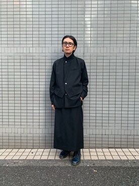 「FUMITO GANRYU（フミトガンリュウ）のアイテム（トップス）」を使った、一政さん（メンズ・170cm）の秋コーディネート