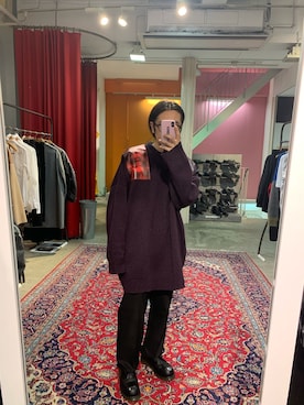 「RAF SIMONS（ラフシモンズ）のアイテム」を使った、一政さん（メンズ・170cm）の秋コーディネート