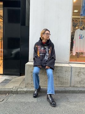 「DISCOVERED（ディスカバード）のアイテム」を使った、一政さん（メンズ・170cm）の秋コーディネート