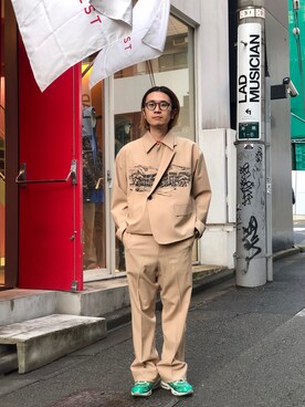 「liberum（リベルム）のアイテム（パンツ）」を使った、一政さん（メンズ・170cm）の冬コーディネート
