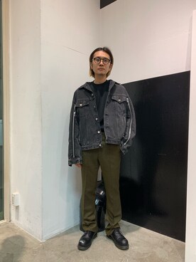 「JOHN LAWRENCE SULLIVAN（ジョンローレンスサリバン）のアイテム（ジャケット/アウター）」を使った、一政さん（メンズ・170cm）の冬コーディネート