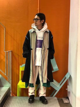 「DISCOVERED（ディスカバード）のアイテム（ジャケット/アウター）」を使った、一政さん（メンズ・170cm）の冬コーディネート