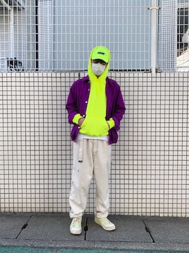「doublet（ダブレット）のアイテム（パンツ）」を使った、一政さん（メンズ・170cm）の春コーディネート