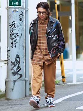 「doublet（ダブレット）のアイテム」を使った、一政さん（メンズ・170cm）の秋コーディネート
