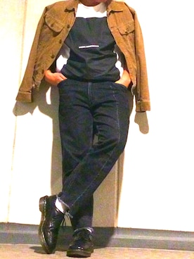 「Dr. Martens（ドクターマーチン）のDR.MARTENS / ドクターマーチン : WINGTIP BROGUE #（ドレスシューズ）」を使った、Iyusさん（メンズ・165cm）の秋コーディネート