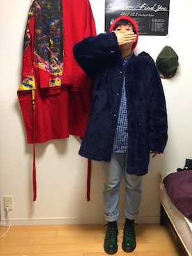 「CUNE（キューン）のアイテム（アクセサリー）」を使った、Iyusさん（メンズ・165cm）の冬コーディネート