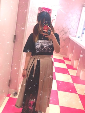「イベントTシャツ」｜ゆみちさん☺︎︎*さん（レディース・150cm）の夏コーディネート