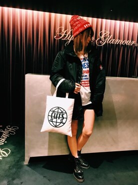 「コラボレーション」｜「アイテム（マウンテンパーカー）」を使った、yuさん（レディース・160cm）の秋コーディネート