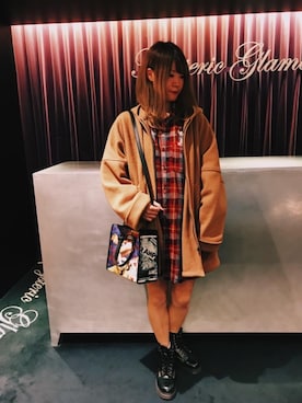 「HYSTERIC GLAMOUR（ヒステリックグラマー）のアイテム（モッズコート）」を使った、yuさん（レディース・160cm）の秋コーディネート