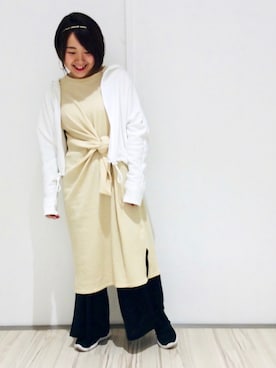 「レイヤードstyle」｜「アイテム（ワンピース/ドレス）」を使った、ayaさん（レディース・152cm）の冬コーディネート